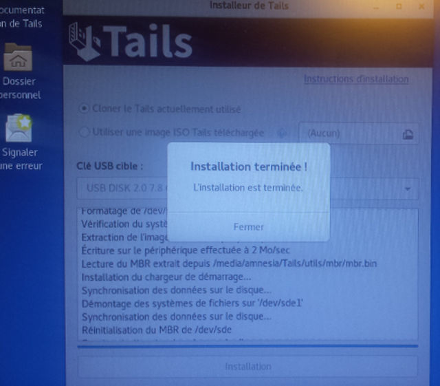 installateur de Tails